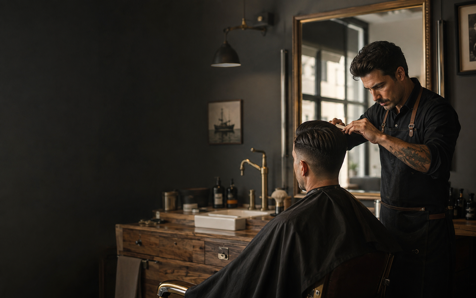 Projeto de website da barbearia Corte e Compasso